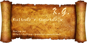 Kultsár Gusztáv névjegykártya
