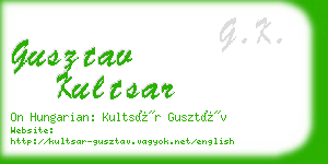 gusztav kultsar business card